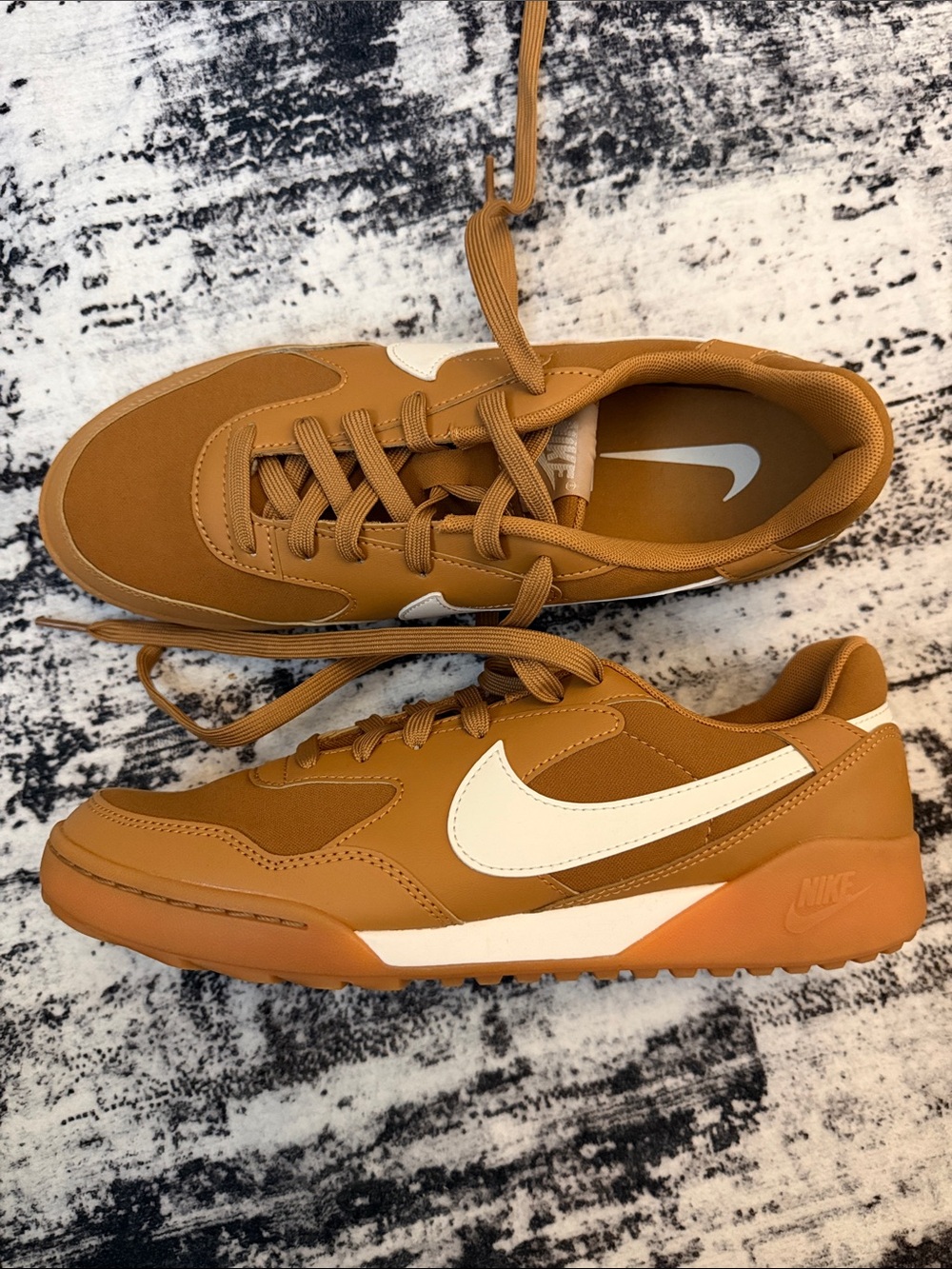 Nike- TERRA MANTA Women’s Tan and White Low-Top Sneakers